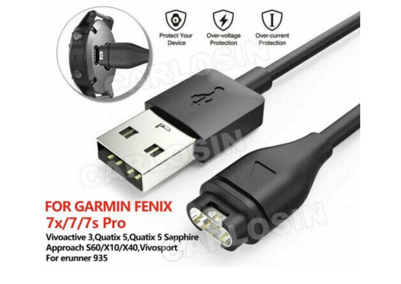 USB Charger Charging Dock Cable For Garmin Fenix 7 6 5 Vivoactive 4 3 Forerunner Carousel 1