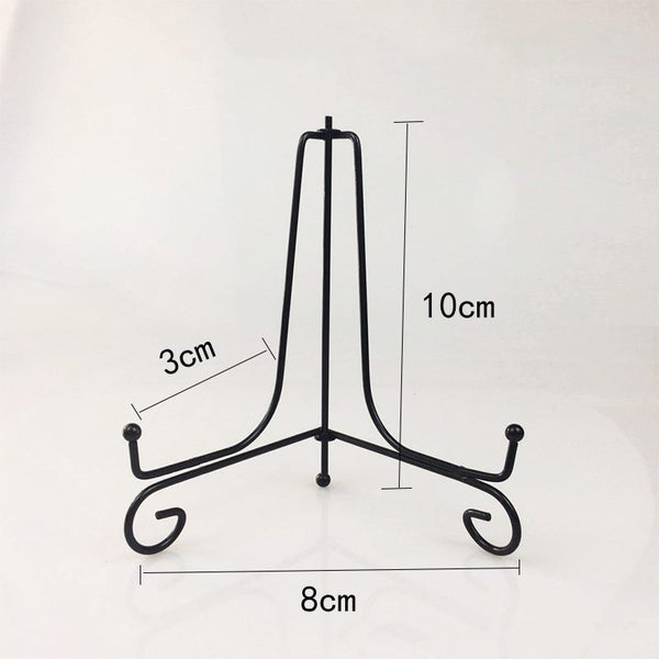 5 Pack Iron Display Stand, Black Iron Easel Plate Display Photo Holder Stand, Di Carousel 6