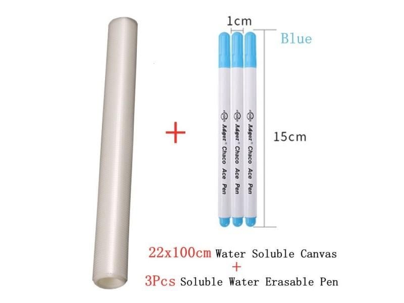 14CT Cross Stitch Fabric 22x100CM Water Soluble Canvas Disappear In Water DIY Carousel 1