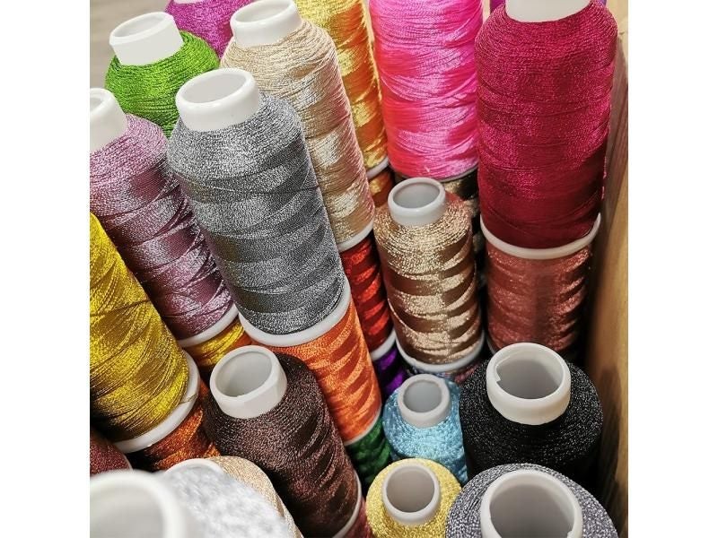 Sanbest 6 Strands Metallic Jewellery Thread Pink DIY Crafts Carousel 1