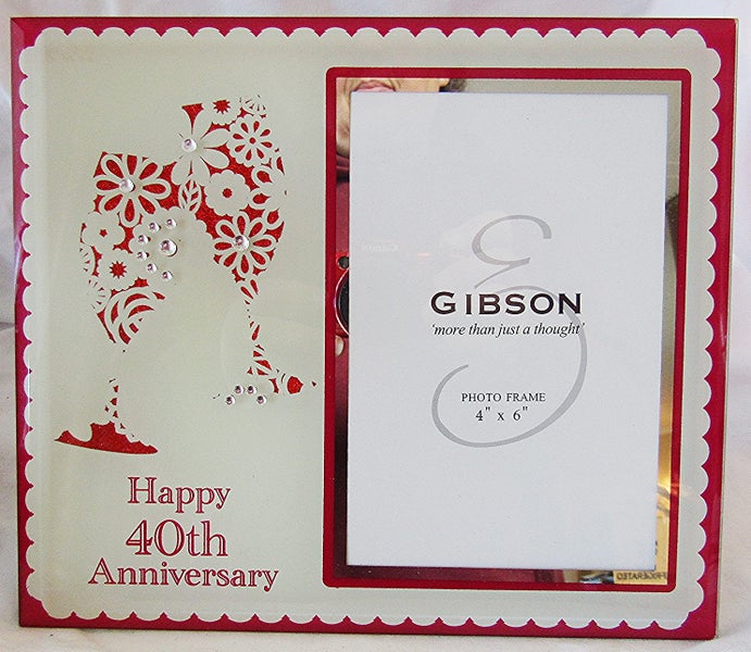 Happy 40th Anniversary photo frame Carousel 1