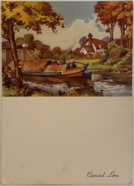 MARITIME MEMORABILIA: Cunard Line - RMS Queen Mary - Luncheon Menu 1952 Carousel 1