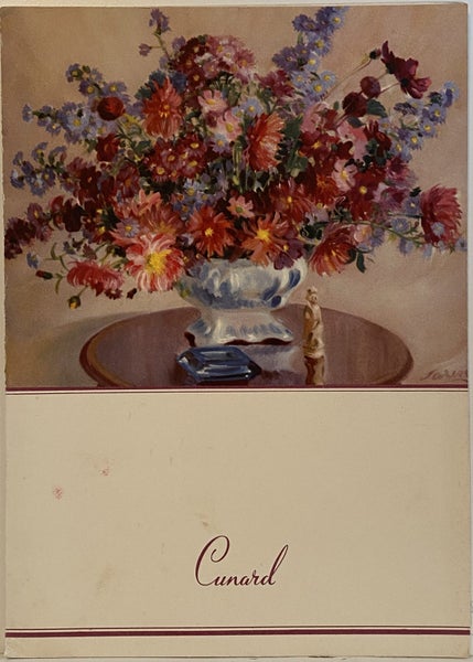 MARITIME MEMORABILIA: Cunard Line - RMS Queen Mary - Luncheon Menu 1952 Carousel 1