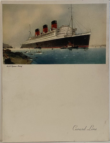 MARITIME MEMORABILIA: Cunard Line - RMS Queen Mary - Farewell Dinner 1952 Carousel 1