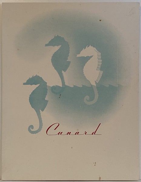 MARITIME MEMORABILIA: Cunard Line - RMS Queen Mary - Dinner Menu 1952 Carousel 1