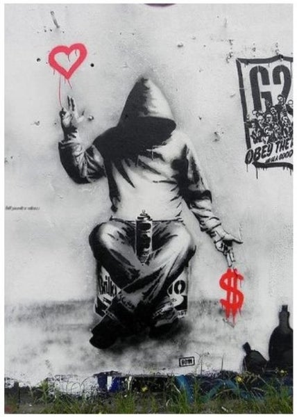 Banksy Love Over Money Iconic Street Art Carousel 1