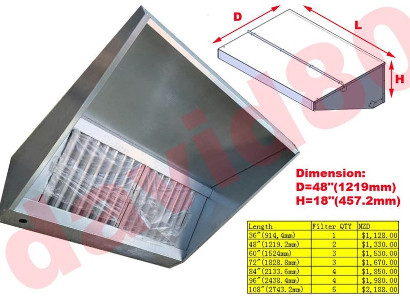 Rangehood Stainless Steel Range Hood Extraction 1.5M Carousel 1
