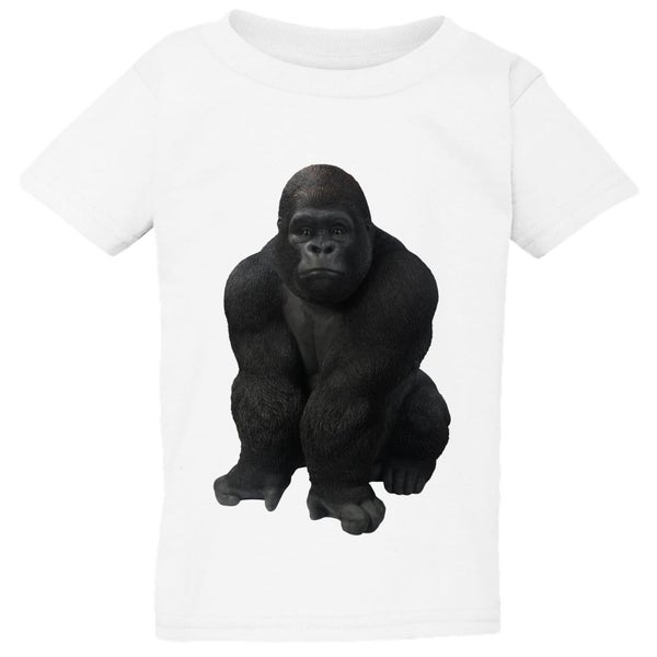 Cool Gorilla Animal Design White T-Shirt Tops Tee Baby Toddler Kids Boy Girl Carousel 1