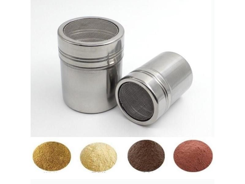 HOT Stainless Steel Chocolate Shaker Cocoa Flour Icing Sugar Powder Coffee Carousel 1