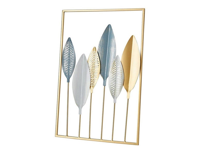 Metal Wall Decor Leaf Wall Hanging Decoration Wall Art Home Decor Style 1 Carousel 1