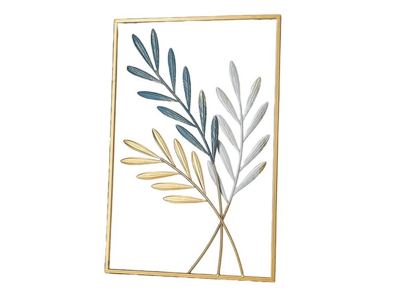 Metal Wall Decor Leaf Wall Hanging Decoration Wall Art Home Decor Style 3 Carousel 1