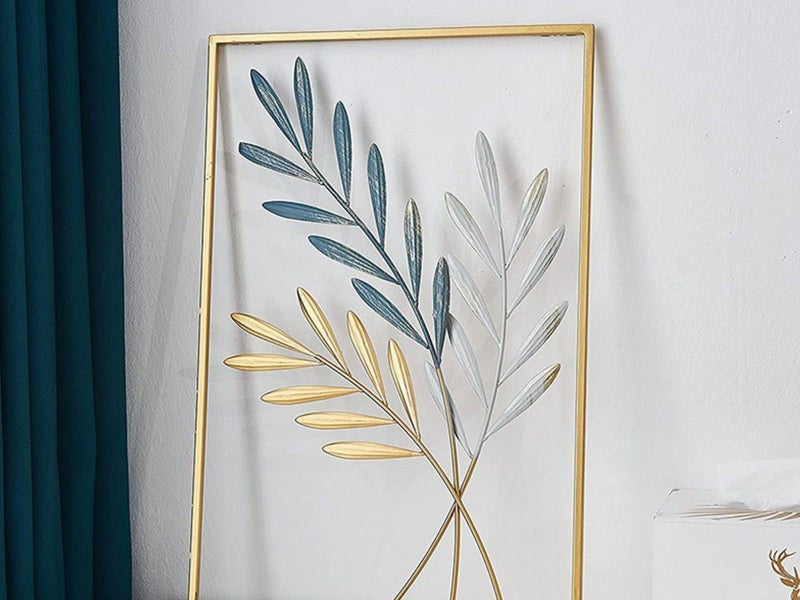 Metal Wall Decor Leaf Wall Hanging Decoration Wall Art Home Decor Style 3 Carousel 2