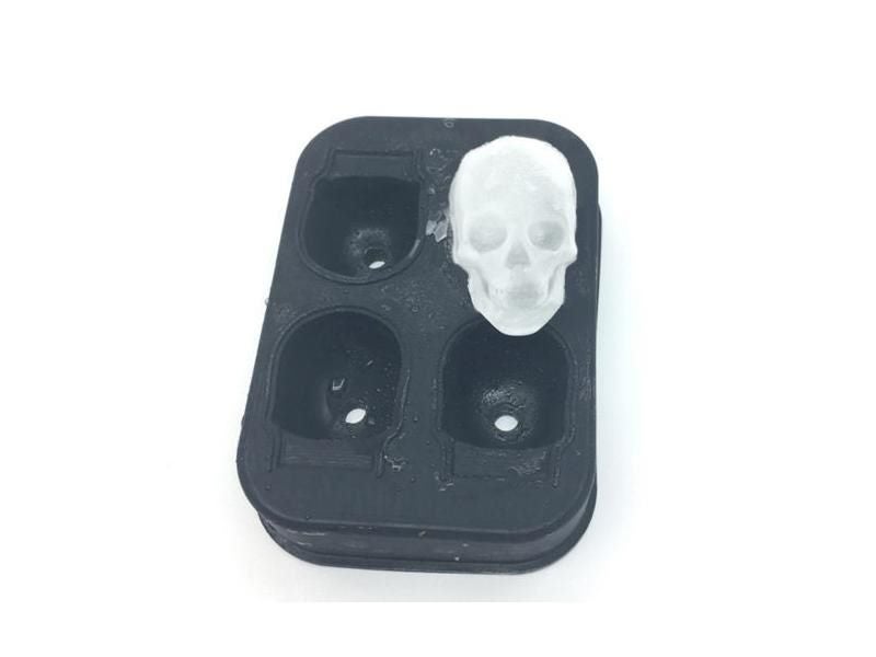 Skull Shape 3D Ice Cube Mold Maker Bar Party Silicone Trays Chocolate Mold Gift Carousel 2