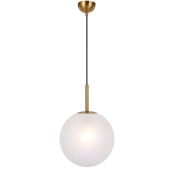 Telbix Bally Large Opal Sphere Glass Pendant Light Carousel 1