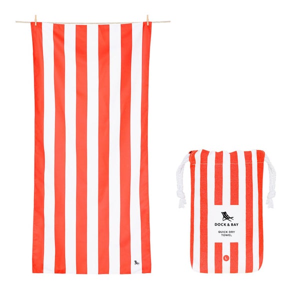 Dock & Bay Beach Towel Cabana Collection L - Waikiki Coral Carousel 1