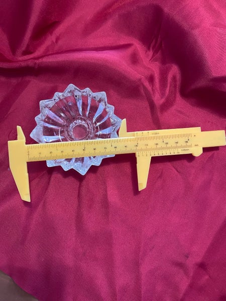 Mid century crystal candle holder Carousel 5