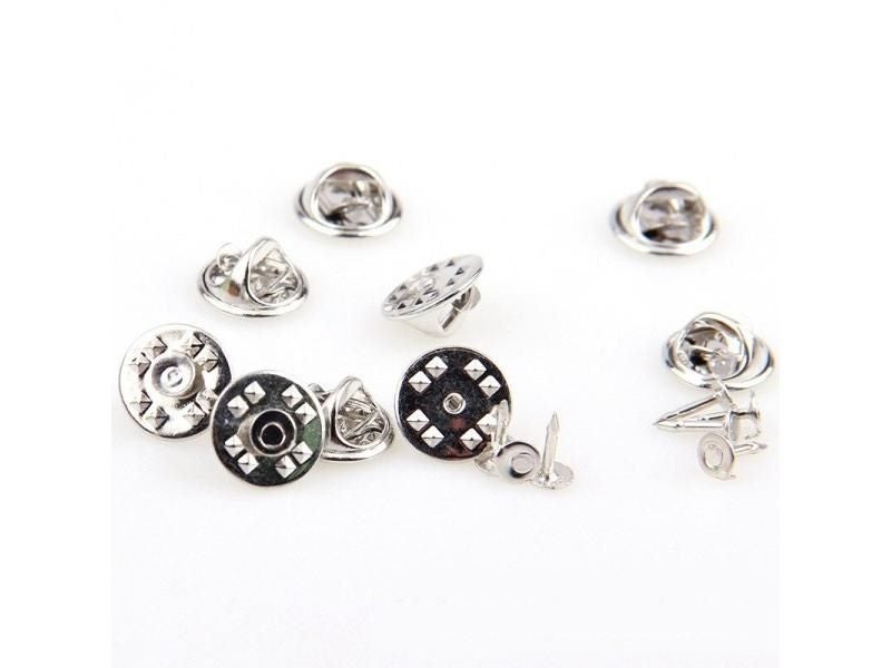 10pcs Holder Clutch DIY Buckle Squeeze Badge Jewelry Accessories Lapel Pin Carousel 1
