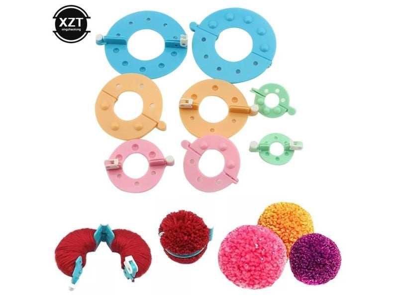 8 Pcs Set High Quality Pompom Maker Kit For Different Sizes Plush Balls Carousel 2