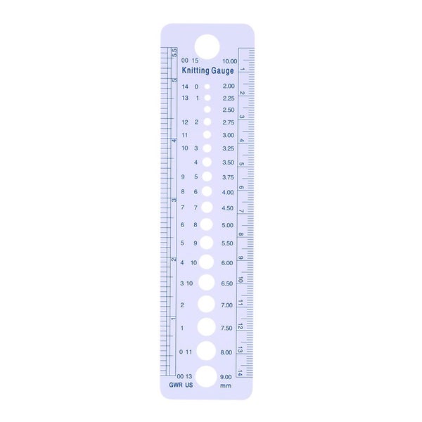 Knitting Needle Gauge Ruler Inch Sewing Tools Carousel 1