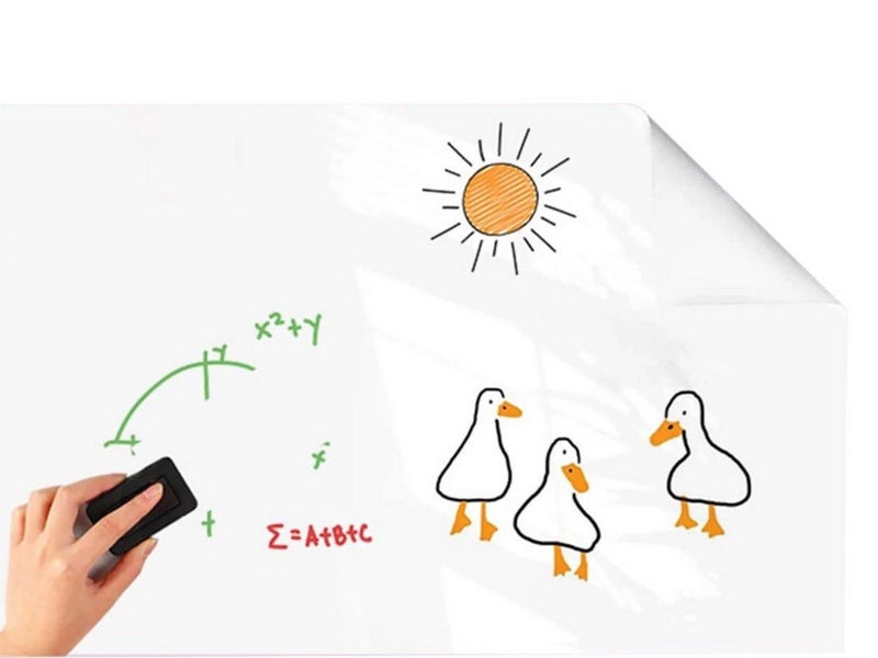 500x45cm Static Cling Whiteboard Sticker Peel and Stick Memo Doodle Sticker Carousel 2