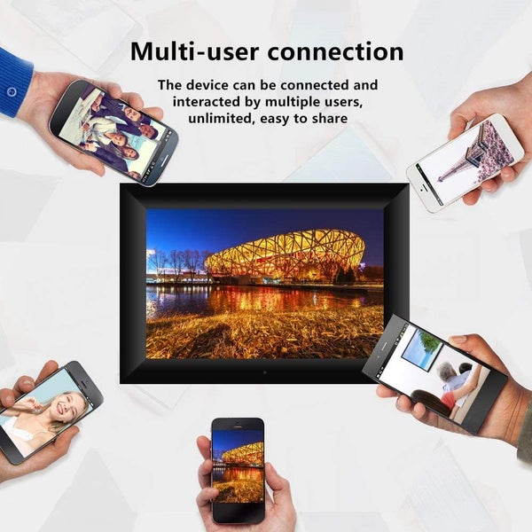 10.1" WiFi Digital Photo Frame Mobile APP 16GB Memory Touch Screen Multimedia... Carousel 8