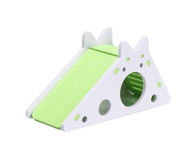 Hamster Hideout Cute Hamster Exercise Toy Wooden Hamster House With Ladder Carousel 1