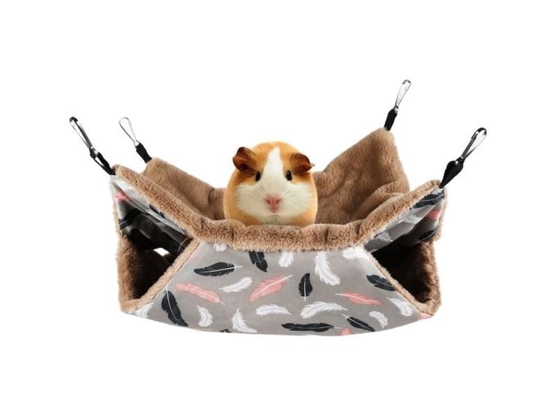 Winter Warm Hamster Hammock Guinea Pig Hanging Beds House For Small Animal Cage Carousel 2