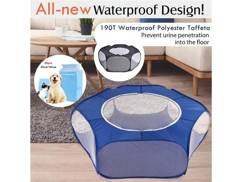 Portable Small Pet Cage Transparent Hedgehog Cage Tent Pet Playpen Open Folding Carousel 2