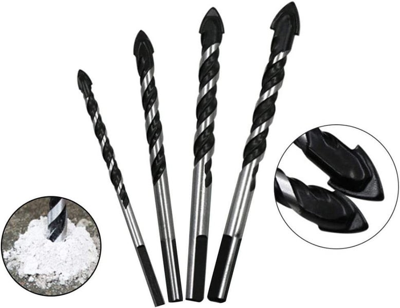 4PCS 6-12mm Tungsten Steel Tile Glass Ceramic Brick Wood Masonry Drill Bits Set Carousel 1
