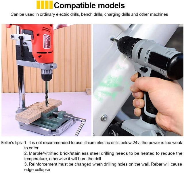 4PCS 6-12mm Tungsten Steel Tile Glass Ceramic Brick Wood Masonry Drill Bits Set Carousel 11