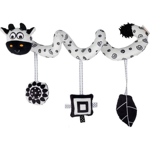 Baby Toys Spiral Plush, Black and White Car Seat Toys Stroller Toys Spiral Carousel 1