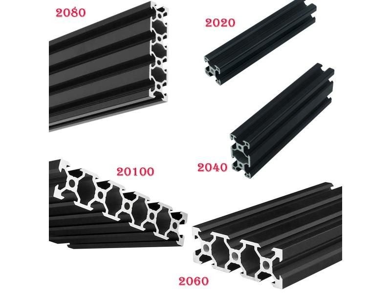 1pc 2040 2060 2080 20100 T/V-Slot Aluminum Profile EU Standard Frame Anodized F Carousel 1