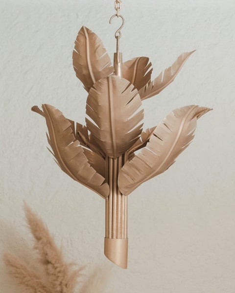 Banana Leaf Chandelier in Champagne Carousel 2