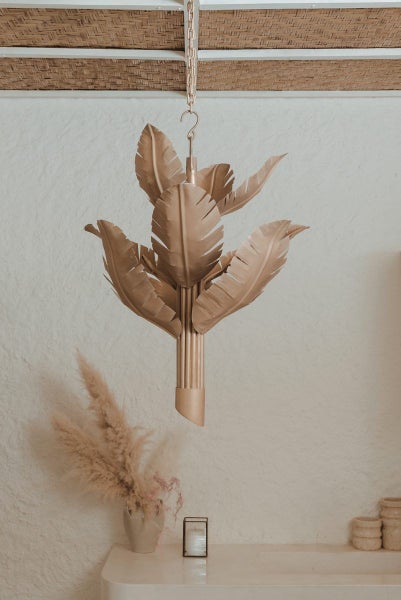 Banana Leaf Chandelier in Champagne Carousel 4
