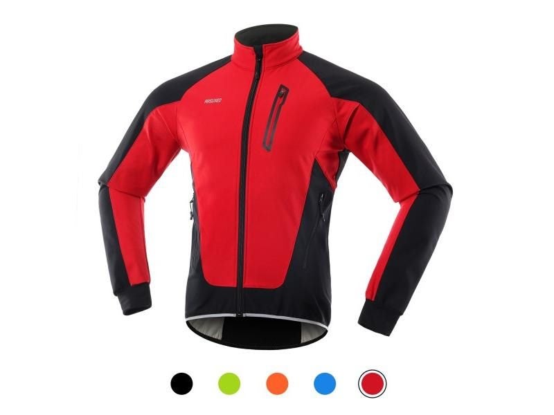 Winter Men's Cycling Jacket - Waterproof Windproof Thermal Fleece For Bike Carousel 1