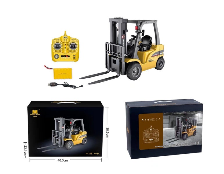 RC Alloy Forklift, HUINA 1577, 1:10, 2.4G, Rechargeable Carousel 2