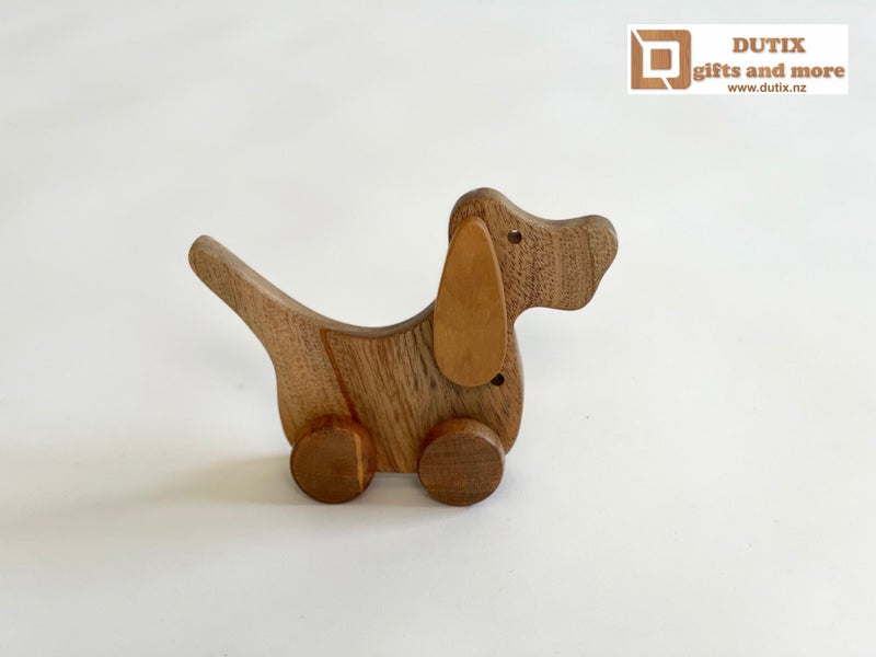 Wooden Pull Along Dog Carousel 1