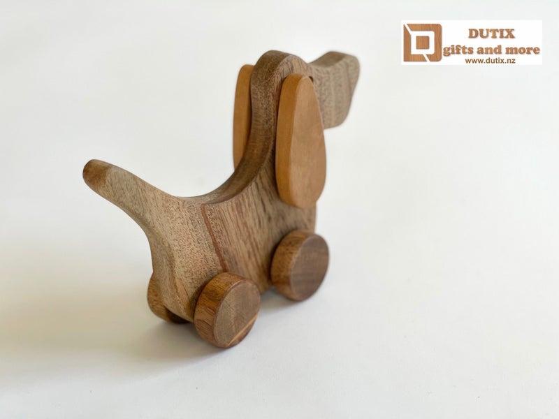 Wooden Pull Along Dog Carousel 2