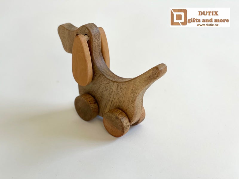 Wooden Pull Along Dog Carousel 3