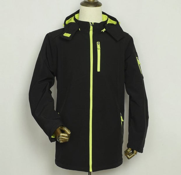 Waterproof Fleece Lined softshell Jacket black - Choose size Carousel 1