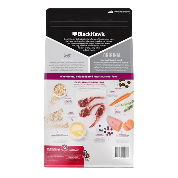 BLACKHAWK PUPPY DOG FOOD MEDIUM BREED LAMB AND RICE 3KG Carousel 2