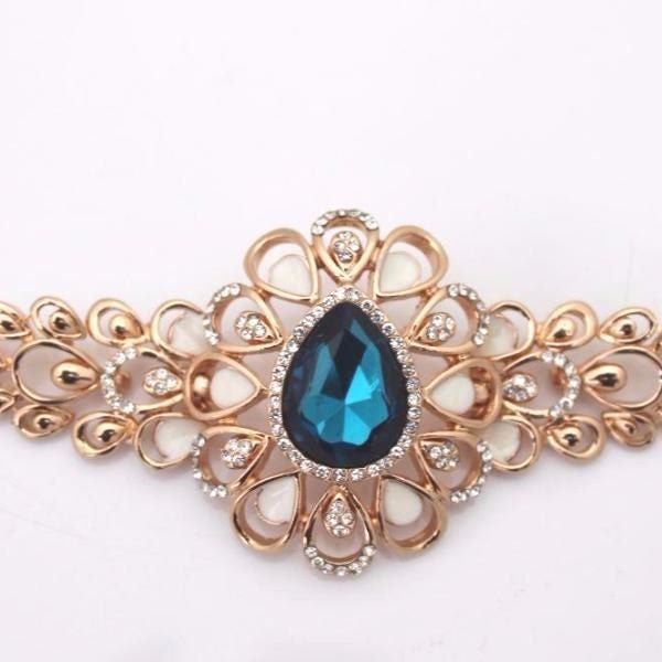 Beautiful Blue Rhinestone Bracelet Carousel 1