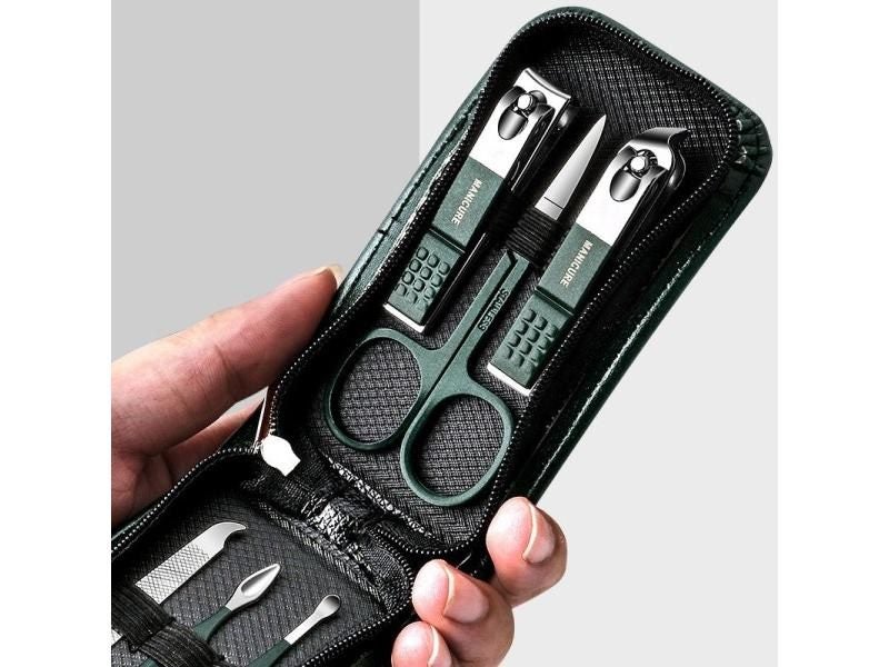 Germany 6 Pcs Portable Luxury Manicure Sets Pedicure Kits Bright Black Nail Carousel 2