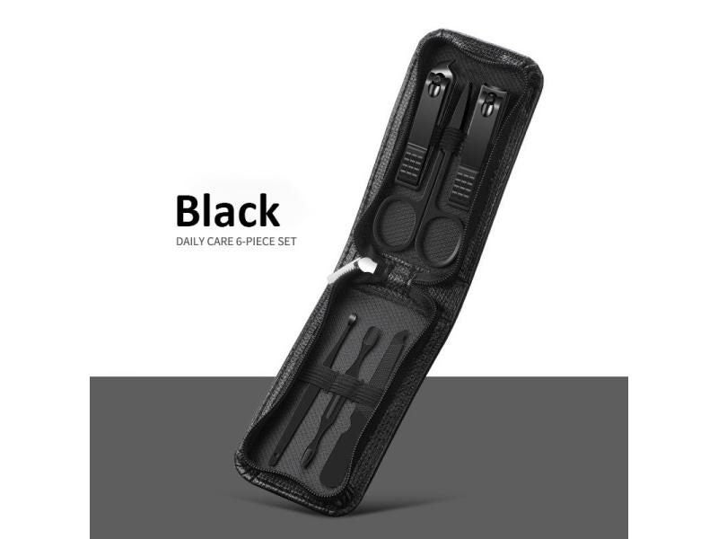 Germany 6 Pcs Portable Luxury Manicure Sets Pedicure Kits Bright Black Nail Carousel 1