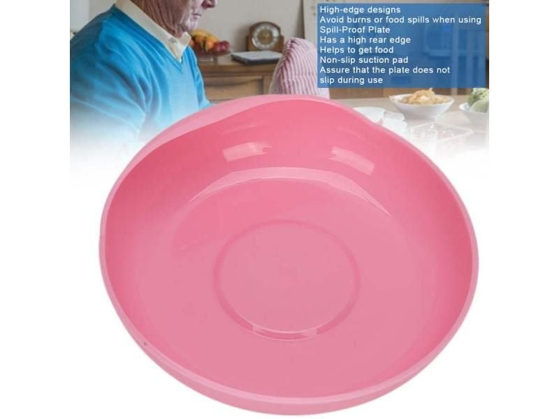 Elderly Care Spill-Proof Plate With Suction Cup Base Disabled Non-Slip Carousel 2