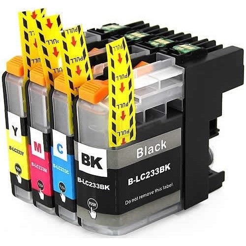 LC233 LC231 Comp. Full Set Bk+C+M+Y for Brother DCPJ4120DW MFCJ480DW MFCJ5320DW Carousel 1