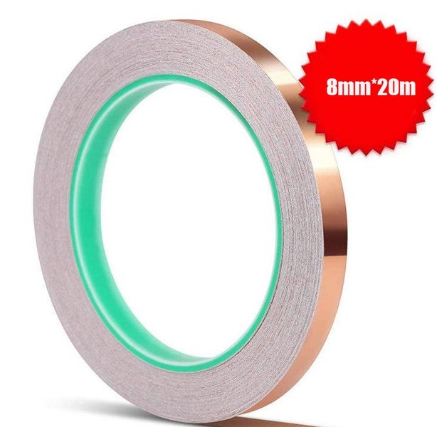 Copper Tape Conductive Adhesive Tape Copper Foil Tape for Guitars Shielding  Electric Repair(20m) 