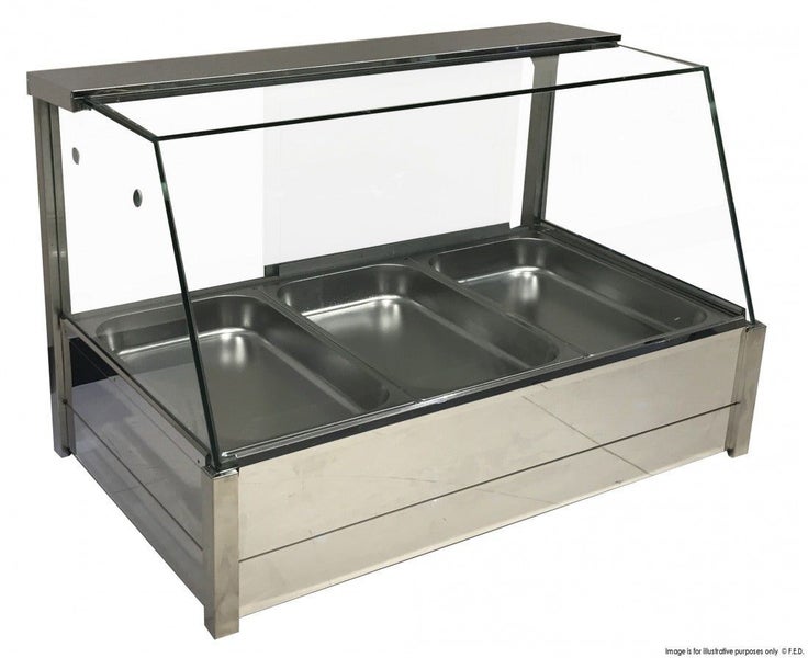 Bonvue Heated 8 X 1/2 Pan Bain Marie Angled Countertop Display BM14TD Carousel 1