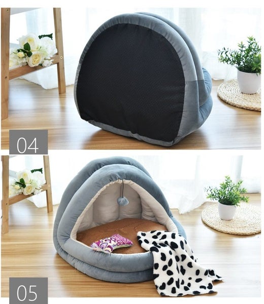 NEW Pet Dog Cat Tent House Kennel Extra Warm Nest NEW Carousel 4