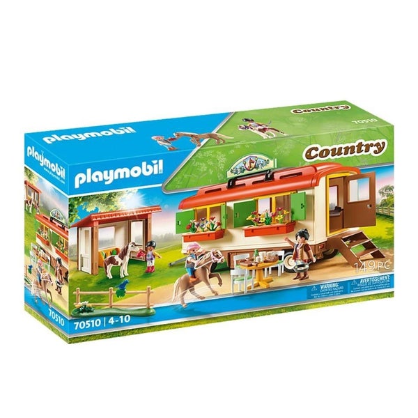 Playmobil Pony Shelter with Mobile Home Carousel 1